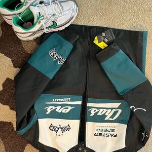 Legendary Racing Bomber Jacket - Teal and Black